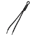Black and white paracord rope keychain with woven loop and toggle for DIY accessories - Total Length Approx 22cm / 1 Piece / Patterned Black