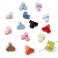 Set de perles carrées en acrylique colorées pour la fabrication de bijoux DIY - Couleurs Mélangées Aléatoires