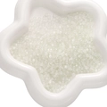 Translucent white glass seed beads for DIY jewelry making in a star-shaped container - 450g Pack (2x4mm, Approx. 6700 Pieces) / White
