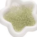 Translucent light green chameleon glass seed beads for DIY jewelry making in star dish - 450g Pack (2x4mm, Approx. 6700 Pieces) / Sprout Green