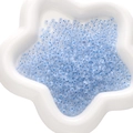 Translucent light blue glass seed beads in star dish for DIY jewelry making - 450g Pack (2x4mm, Approx. 6700 Pieces) / Lake Blue