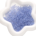 Transparent light blue glass beads with dark blue inner core in a star bowl for DIY jewelry - 450g Pack (2x4mm, Approx. 6700 Pieces) / Sapphire Blue