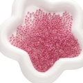 Abacus style pink transparent chameleon glass seed beads for DIY jewelry making - 450g Pack (2x4mm, Approx. 6700 Pieces) / Red