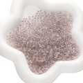 Lavender purple chameleon glass seed beads in a white star ceramic dish for DIY jewelry - 450g Pack (2x4mm, Approx. 6700 Pieces) / Champagne