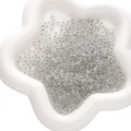 DIY 2mm transparent grey glass seed beads with silver inner lining in star bowl - 450g Pack (2x4mm, Approx. 6700 Pieces) / Gray
