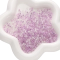 DIY jewelry beads in translucent purple and clear glass stored in star tray - 450g Pack (2x4mm, Approx. 6700 Pieces) / Ice Purple