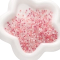 Pink translucent chameleon glass beads in a star bowl for DIY jewelry making - 450g Pack (2x4mm, Approx. 6700 Pieces) / Ice Red