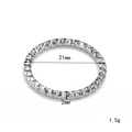 Minimalist textured stainless steel ring with 2mm band and 21mm inner diameter - US 6 / Steel