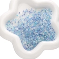 Blue and white gradient glass seed beads in a star tray for DIY jewelry making - 450g Pack (2x4mm, Approx. 6700 Pieces) / Ice Blue