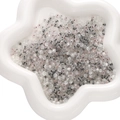 Mix of 2mm transparent and matte grey glass seed beads for DIY jewelry making - 450g Pack (2x4mm, Approx. 6700 Pieces) / Ice Gray