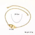 Titanium steel necklace with gold handcuff pendants featuring unlock engravings for couples - Gold