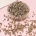 4mm iridescent milky grey glass seed beads in a round storage box for DIY jewelry - 4mm 10g/Pack / Beige Yellow