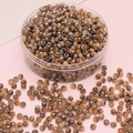 High-quality 4mm peach glass seed beads with iridescent finish for DIY jewelry - 4mm 10g/Pack / Orange Yellow