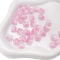 Pink gradient glass flower beads for DIY jewelry making and handmade bracelets - 10mm Hole Approx 1mm 10 Pieces/Pack / Pink