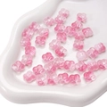 Pink gradient flower petal beads in a white ceramic tray for DIY jewelry making - 10mm Hole Approx 1mm 10 Pieces/Pack / Hot Pink
