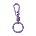 Light purple alloy lobster clasp keychain with spring charm for DIY jewelry - 1 Set (Total Length Approx. 8.5cm) / Purple