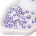 Blue-purple gradient jelly glass flower beads for DIY jewelry and phone chain making - Amethyst