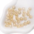 Translucent champagne gradient flower-shaped beads for DIY handmade jewelry crafting - Gold Pink Yellow