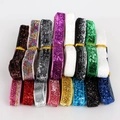 Nastri di velluto glitterati 10mm assortiti per cucito fai-da-te e pacchi regalo - 10mm (12 Yard/Confezione) / Colori Misti Casuali