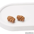 Brown spiral textured wood-style loose beads 12x19mm for DIY jewelry making - Coiled Snake / 12x19mm (1 Piece) / Tan