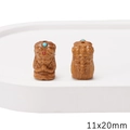 Barbie sandelhout kraal Boeddhistisch figuur 11x20mm voor DIY sieraden - 1.5mm Opening (1 Stuk/Verpakking) / Zhakilamu (11x20mm)