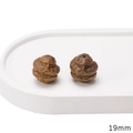 Two 19mm hand-carved sandalwood zodiac snake beads for DIY jewelry making - Snake / 19mm (1 Piece) / Green & Brown