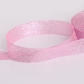 Sparkling pink glitter ribbon for DIY gift wrapping and crafts with metallic shine finish - Narrow / Pink