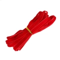 10mm wide red velvet ribbon roll with golden metallic tie for garment and gift wrapping - Width 10mm 5 Yards/Pack / Red