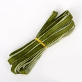 Single roll of 10mm olive green velvet ribbon with gold tie on white background - Width 10mm 5 Yards/Pack / Olive Green