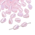 Perline di vetro sfaccettate rosa chiaro irregolari per gioielli fai-da-te su spilli - 6x9mm Foro 1mm 10pz/Confezione / Rosa