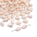 Perline di vetro intrecciate crema cangianti per gioielli fai-da-te e collane - 6x9mm Foro 1mm 10pz/Confezione / Albicocca