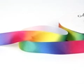 Rainbow gradient satin ribbon spool for colorful gift wrapping and DIY crafts - Width 25mm 5 Yards/Pack
