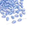 Perline di vetro sfaccettate color lavanda con finitura iridescente AB per gioielli DIY - 6x9mm Foro 1mm 10pz/Confezione / Celeste