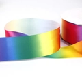 Polyester rainbow gradient ribbon on white spool for DIY gift wrapping and crafts - Width 50mm 5 Yards/Pack