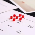 Sparkling transparent red square crystal cube beads for DIY jewelry and phone chains - 20Pcs/Pack / Red