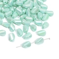 Perle di vetro sfaccettate verde menta a forma di ovale lungo con finitura cangiante - 6x9mm Foro 1mm 10pz/Confezione / verde chiaro