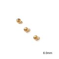 Goldener 6,0-mm-Miniglockenanhänger mit glatter Oberfläche und Öse für Schmuckherstellung - 6mm