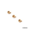 Drei 8mm 18K vergoldete Glocken mit Herz-Ausschnitt für DIY-Schmuck und Bastelarbeiten - 8mm