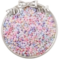 4mm Macaron Glasperlen in Pastellrosa, Lila und Blau für die DIY Schmuckherstellung - 4mm (ca. 170 Stück) / Zufällig Gemischt
