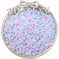 Mélange de perles en verre arc-en-ciel de 4 mm pour bijoux DIY dans un plateau argenté - 4mm (Ouverture Environ 1mm) / 10g/Paquet(env. 170 pièces) / Série NB Violet-Bleu