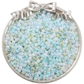 Perles en verre bleu clair nacrées pour bijoux DIY dans un plateau argenté - 4mm (Ouverture Environ 1mm) / 10g/Paquet(env. 170 pièces) / Série NB Bleu-Vert