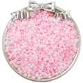 Perles de verre 4mm tons rose et crème pour bijoux DIY dans un plateau argenté - 4mm (Ouverture Environ 1mm) / 10g/Paquet(env. 170 pièces) / Série NB Rose