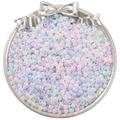 Perles de rocaille irisées 4mm crème pour bijoux DIY dans un plateau décoratif - 4mm (Ouverture Environ 1mm) / 10g/Paquet(env. 170 pièces) / NB Macaron Mélange