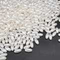 Bulk white oval ABS imitation pearls with holes for DIY jewelry making and crafts - Oval Style (10)
