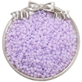 Perles de rocaille 4mm violet clair nacré dans un plateau argenté décoratif - 4mm (Ouverture Environ 1mm) / 10g/Paquet(env. 170 pièces) / Violet Clair(NB19)