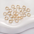 Goldene zweilagige Edelstahl-Biegeringe für die DIY-Schmuckherstellung und Verbindung - Spaltring / 0.6x6mm (10 Stück/Packung) / Gold