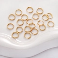 Goldene Edelstahl Doppel-Spaltringe für DIY-Schmuck und Ohrringherstellung - 0.7x7mm (10 Stück/Packung)