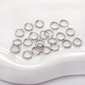 Silberne Edelstahl Doppel-Biegeringe für DIY Schmuckherstellung und Schlüsselanhänger - 0.7x7mm (100 Stück/Packung)