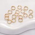 Glänzende goldene Edelstahl-Spaltringe für handgefertigten DIY-Schmuck und Bastelzubehör - 0.8x8mm (10 Stück/Packung)