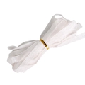 Nastro di velluto bianco lucido 10mm con glitter argento e chiusura dorata elegante - 10mm (5 Yard/Confezione) / Bianco